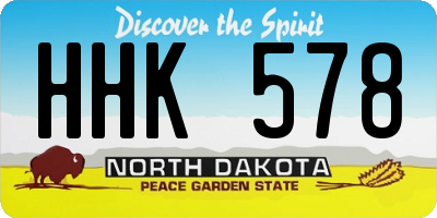 ND license plate HHK578