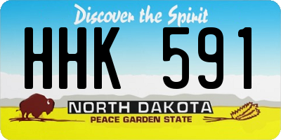 ND license plate HHK591