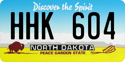 ND license plate HHK604