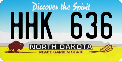 ND license plate HHK636