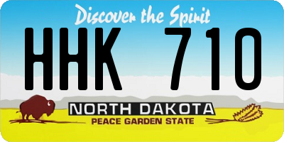 ND license plate HHK710