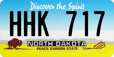 ND license plate HHK717
