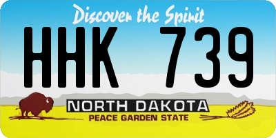 ND license plate HHK739