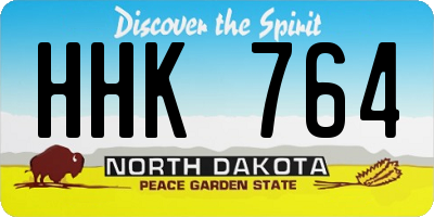 ND license plate HHK764