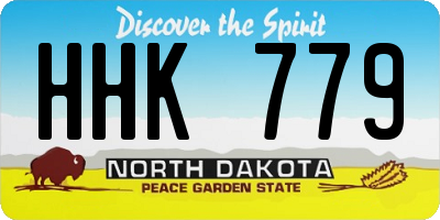 ND license plate HHK779
