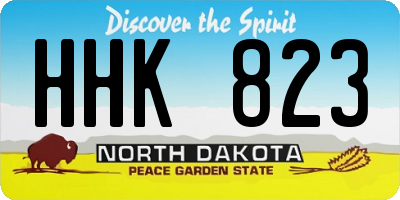 ND license plate HHK823