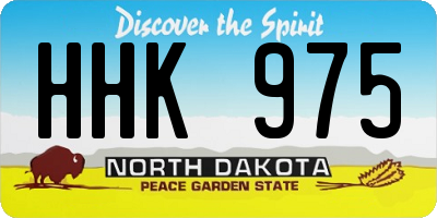 ND license plate HHK975