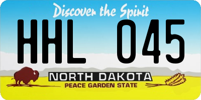 ND license plate HHL045