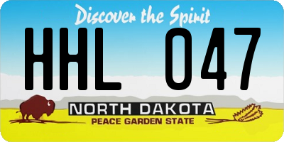 ND license plate HHL047