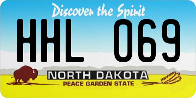 ND license plate HHL069