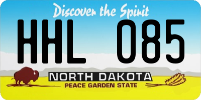 ND license plate HHL085