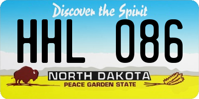 ND license plate HHL086