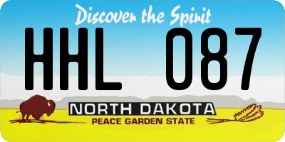 ND license plate HHL087