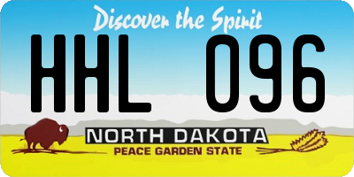 ND license plate HHL096