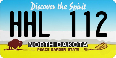 ND license plate HHL112