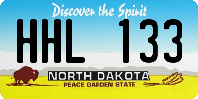 ND license plate HHL133