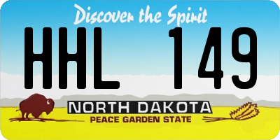 ND license plate HHL149