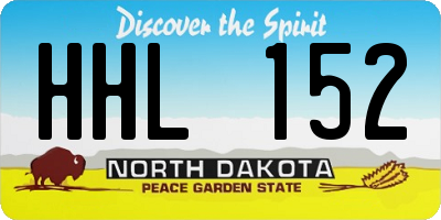 ND license plate HHL152