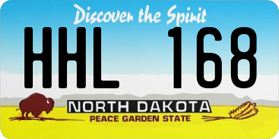 ND license plate HHL168