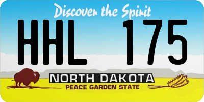 ND license plate HHL175