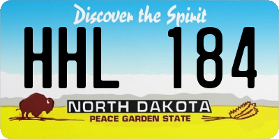 ND license plate HHL184