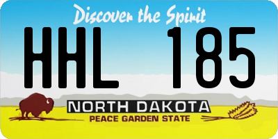 ND license plate HHL185