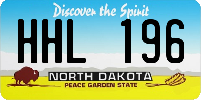 ND license plate HHL196