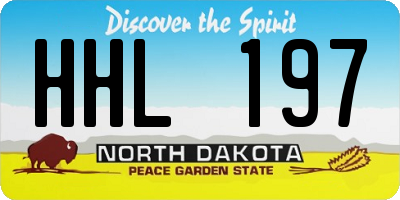 ND license plate HHL197