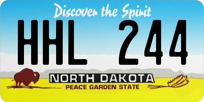 ND license plate HHL244