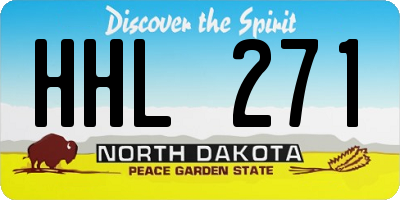ND license plate HHL271
