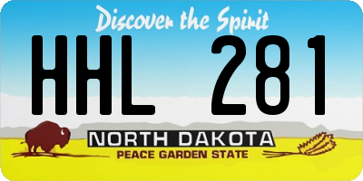 ND license plate HHL281