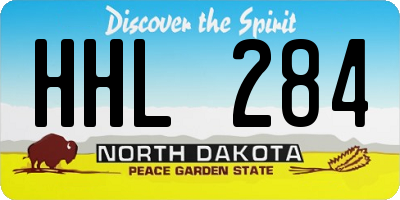 ND license plate HHL284