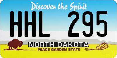 ND license plate HHL295