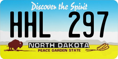 ND license plate HHL297