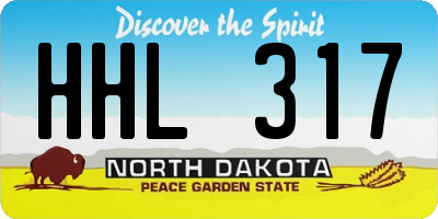 ND license plate HHL317