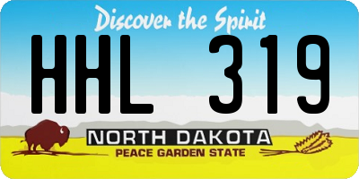 ND license plate HHL319