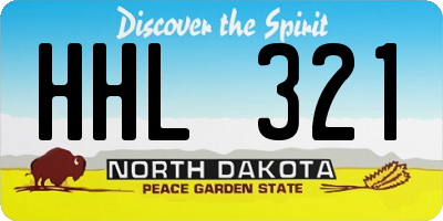 ND license plate HHL321