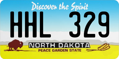ND license plate HHL329