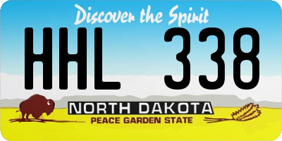 ND license plate HHL338