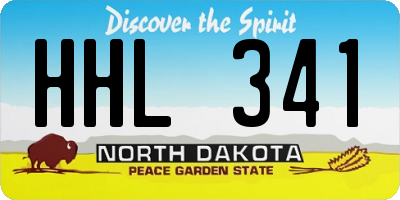 ND license plate HHL341