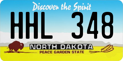 ND license plate HHL348