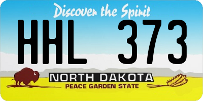 ND license plate HHL373