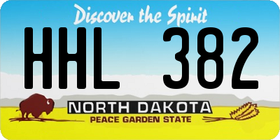 ND license plate HHL382