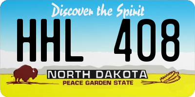 ND license plate HHL408