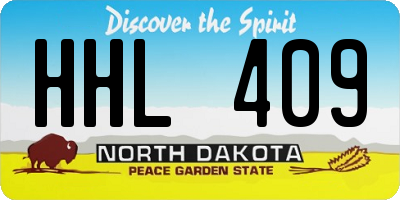 ND license plate HHL409