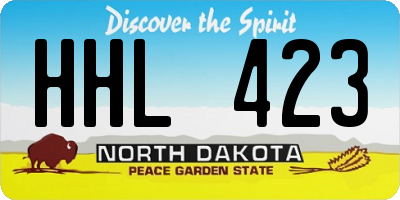 ND license plate HHL423