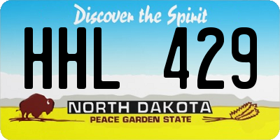 ND license plate HHL429