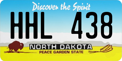 ND license plate HHL438