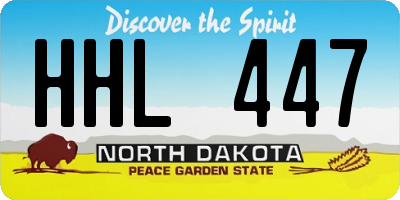 ND license plate HHL447
