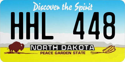 ND license plate HHL448